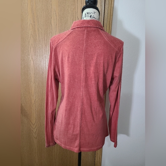 Anvrdie Angels Never Die Keyhole Distressed Graphic Patchwork Western Top - Picture 3 of 4